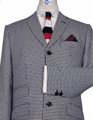 Black & White Houndstooth 3-Piece Suit