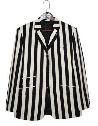 Boating Blazer | Black and White Striped Blazer