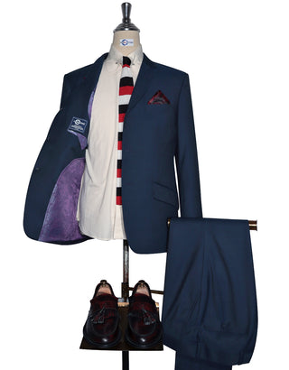 Men’s Two Tone Suit – Blue and Black Tailored Suit
