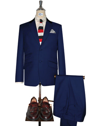 Blue Luxury Wool Suit