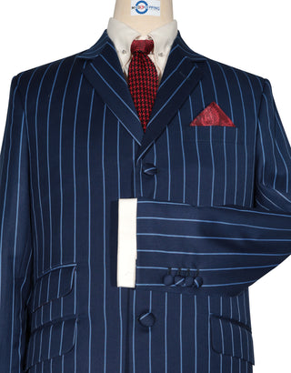 This Suit Only - Blue Stripe Suit Chest 38 Regular Waist 32" Inside leg 32"