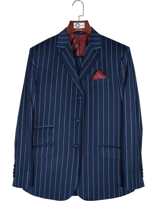 This Suit Only - Blue Stripe Suit Chest 38 Regular Waist 32" Inside leg 32"