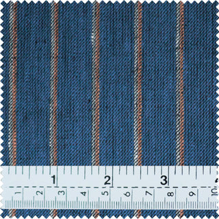 Blue and Orange Striped Fabric