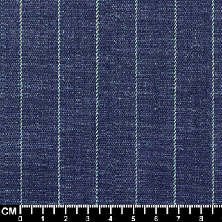 Blue and White Striped Fabric Size #17