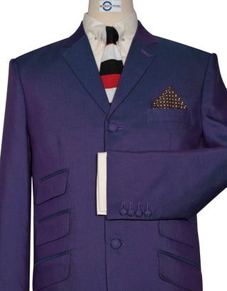 Blue and Purple Two Tone Suit