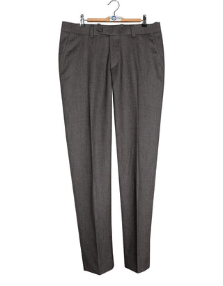 Mod Suit - Brown Grey Herringbone Tweed Suit 2-3 Pockets