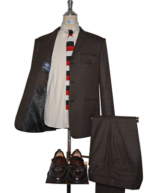 Mod Suit - Chocolate Brown Goldhawk Suit