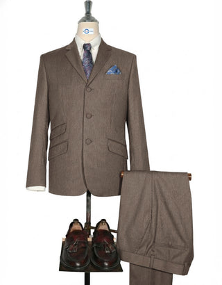 Brown Pinstripe Suit