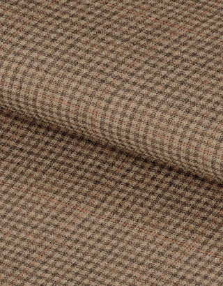 Brown Small Houndstooth Check Fabric