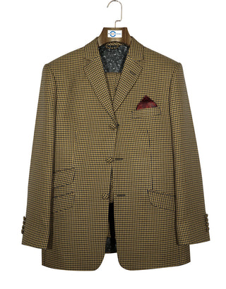 Brown And Black Houndstooth Suit