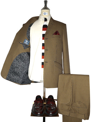 Brown And Black Houndstooth Suit