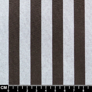 Brown and White Stripe Fabric