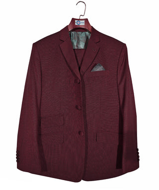 Burgundy Birdseye Suit All