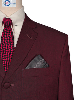 Burgundy Birdseye Suit Chest