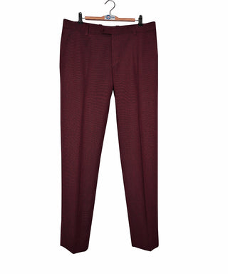 Burgundy Birdseye Suit Trouser2