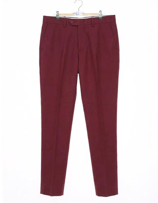 Burgundy Sta Press Trouser