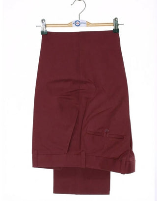 Burgundy Sta Press Trouser