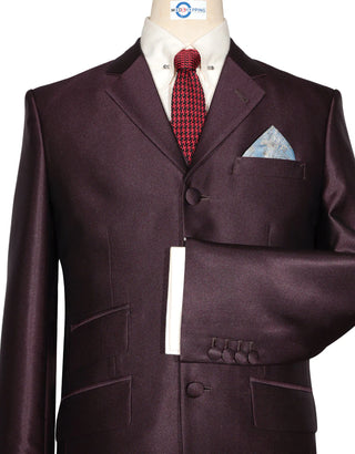 Tonic Suit | Mod Fashion Burgundy Tonic Suit