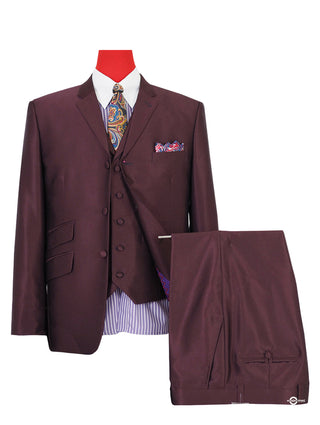 Burgundy Tonic 3 Piece Suit