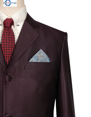 Tonic Suit | Mod Fashion Burgundy Tonic Suit