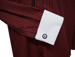 Burgundy and Black Stripe Shirt