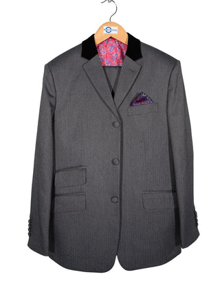 Mod & Vintage-Style Herringbone 3-Piece Suits