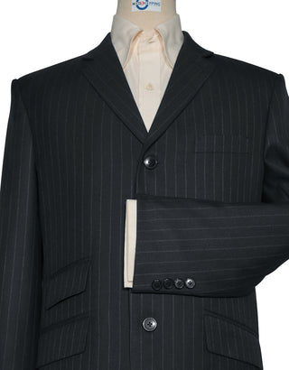 Tweed Blazer - Charcoal Grey Stripe Tweed Blazer