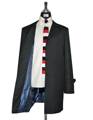 Charcoal Grey Herringbone Coat