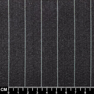 Charcoal Grey and White Striped Fabric Size #16