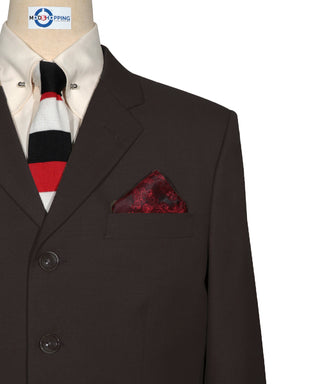 Chocolate Brown 4 Button Suit