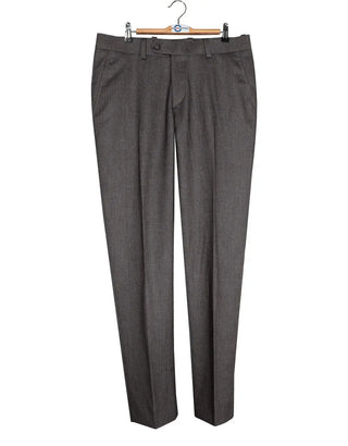 This Suit Only - Brown Grey Herringbone Tweed Suit 2-3 Pockets