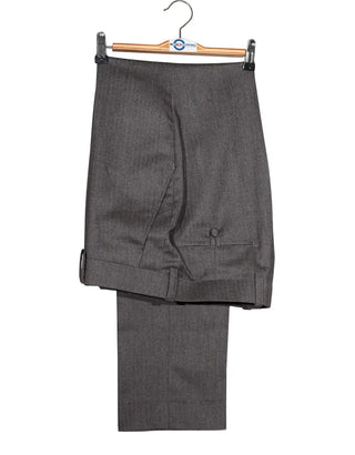 This Suit Only - Brown Grey Herringbone Tweed Suit 2-3 Pockets