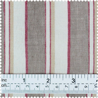 Cream and Brown Striped Fabric