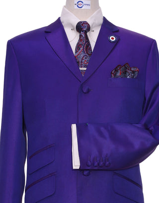 Dark Purple & Red Tailored Fit Cuff