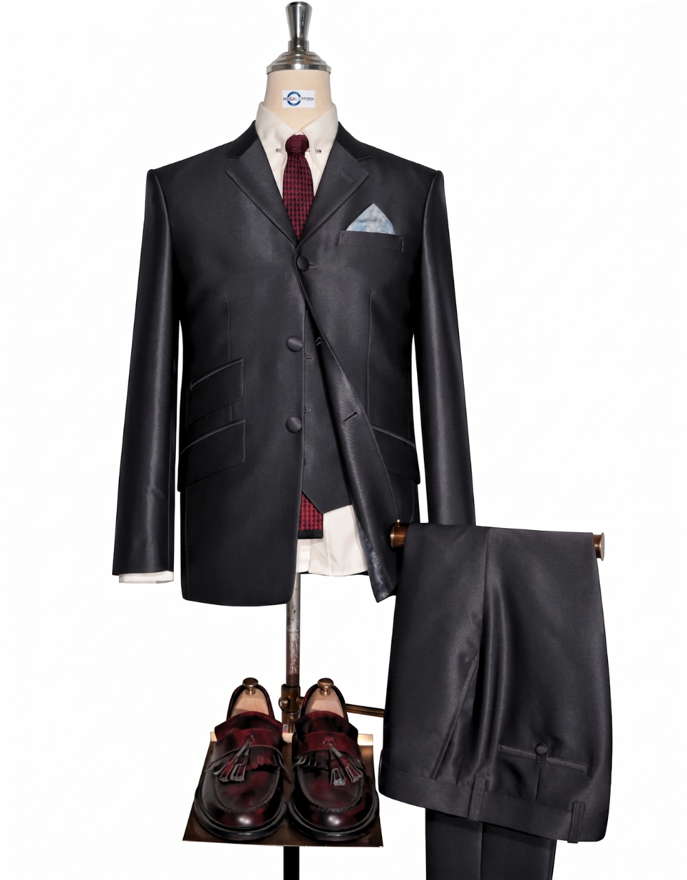 Deep Charcoal Tonic 3-Piece Mod Suit - Men's Retro 1960s Style Tailore ...