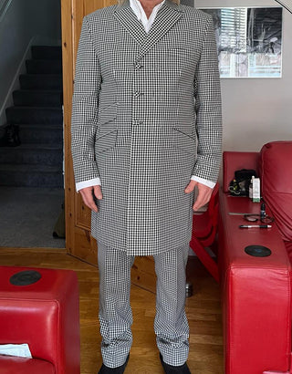 Long Suit | Black and White Gingham Check Suit