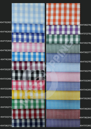 Custom Shirt - Gingham Check Shirting Fabric