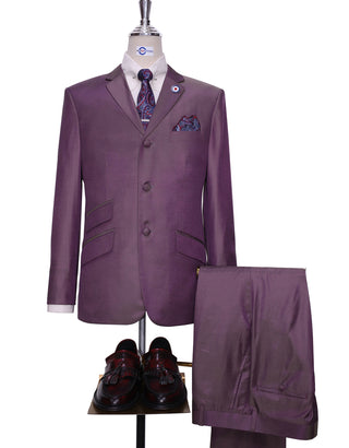 Grape And Yellow Two Tone Suit