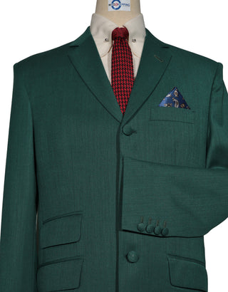 1960s Mod Suit in Green Birdseye – Retro Men’s Suit