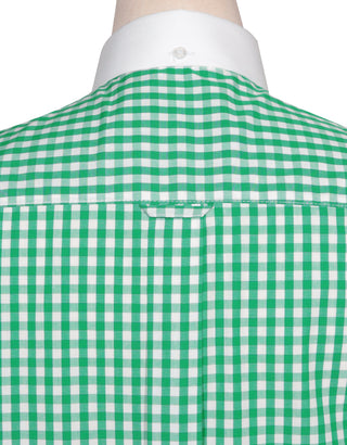 This Shirt Only - Green Gingham Check Button Down Shirt