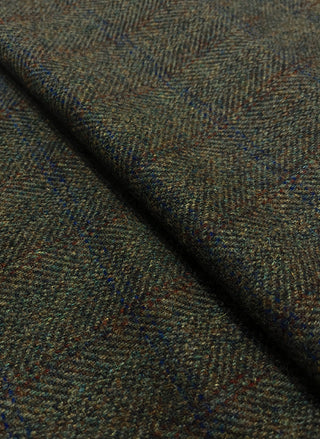 Olive Green Herringbone Fabric 02