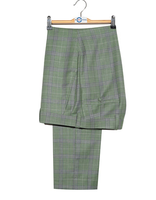 Green Plaid Check Suit Trouser2
