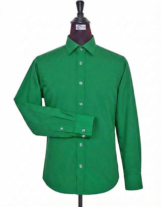 Green Spread Collar Shirt