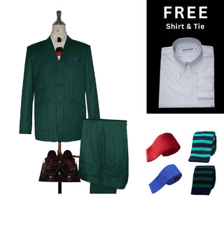 Green POW Check 2 Piece Suit Packet 