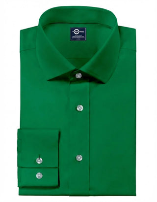Green Spread Collar Shirt