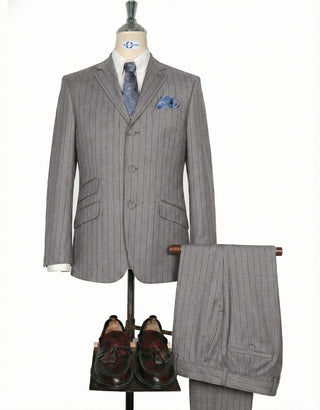Grey and Black Striped Suit #11