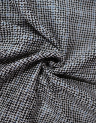 Grey and Brown Houndstooth Fabric