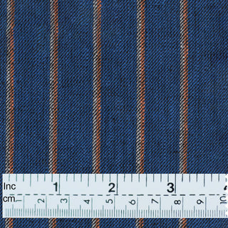 Blue and Orange Striped Suit