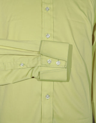Lemon Green Tab Collar Shirt
