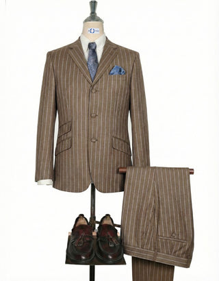 Light Brown and White Striped Suit #19